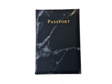 Paspoorthoes - marmerlook zwart