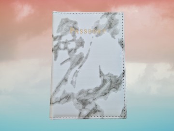 Paspoorthoes - Marmerlook grijs