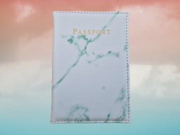 Paspoorthoes - marmerlook groen