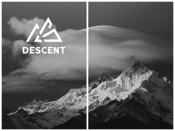 Fleece nekwarmer - Clouded (zwartwit print voor & achterkant)