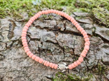 Kokos armbandje - Turtle beach [pink]