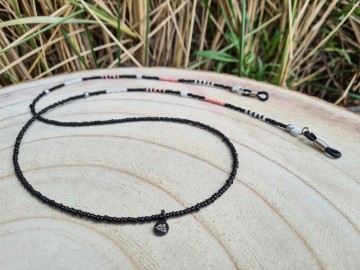 Zonnebrilkoordje - zwart roze