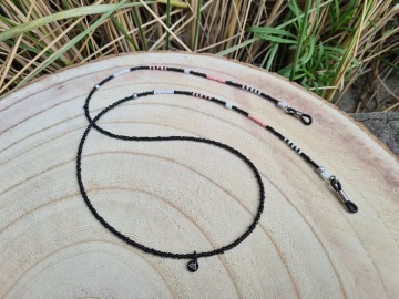 Zonnebrilkoordje - zwart roze