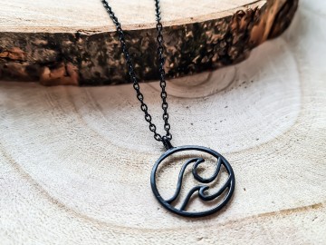 Dames ketting - Big wavers zwart