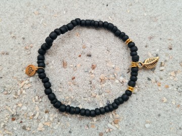 Kokos armbandje - Golden leaf