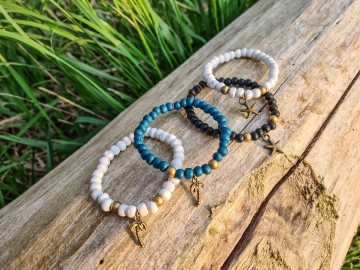 Houtkralen armbandje - [diversen]