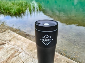 RVS Thermosbeker - Zwart/Wit