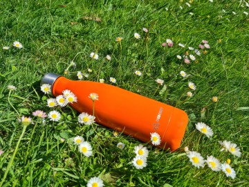 RVS waterfles oranje