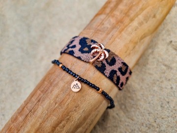 Dames armbandjes - Leopard x Palmtree [rose]