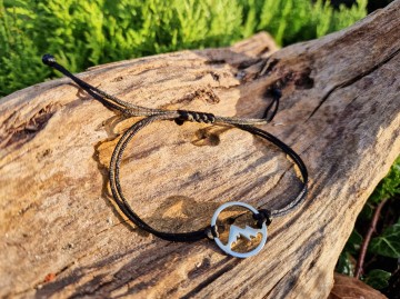Dames armbandje - Mountain circle [zilver]