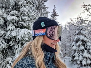 Descent goggle - The Shield [silver-pink]