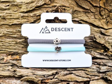 Elastische armbandjes - blue grey