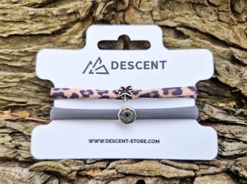Elastische armbandjes - panter grey