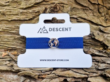Armbandje elastiek - The world is yours [blauw]