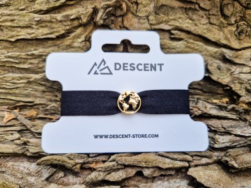 Armbandje elastiek - The world is yours [zwart]