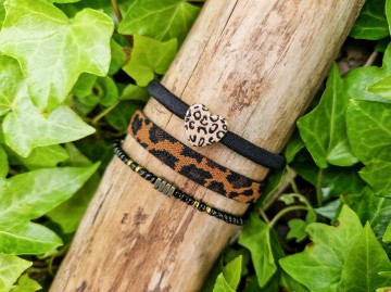 Set van 3 elastische armbandjes [goud]