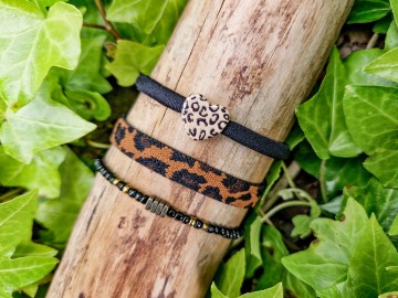 Set van 3 elastische armbandjes [goud]