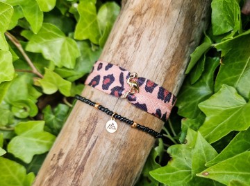 Armbandje elastiek - Flamingo [pink/rose]