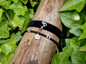 Elastische armbandjes - Silver Flamingo