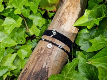 Elastische armbandjes - Silver Flamingo