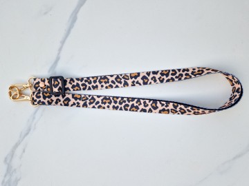 Telefoonkoordje - panterprint bruin