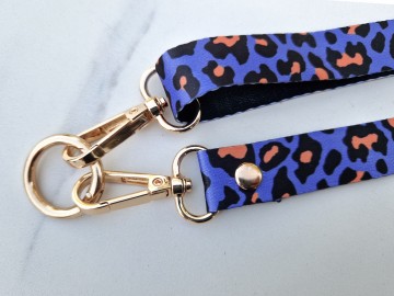 Telefoonkoordje - panterprint paars