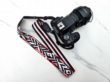 Camera riem [black & white]