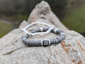Katsuki armband [grey] - set van 2