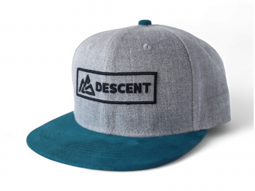 DESCENT Snapback Cap - Grey/Petrol Suede