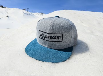 Snapback Cap - Grey/Petrol Suede