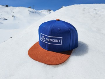Snapback Cap - Blue/Brown Suede