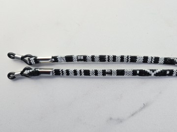 Zonnebrilkoordje - stof aztek [zwart/wit]