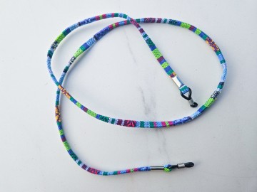 Zonnebrilkoordje - stof aztek [blauw/groen]