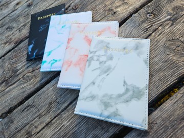 Paspoorthoes - Marmerlook - alle kleuren