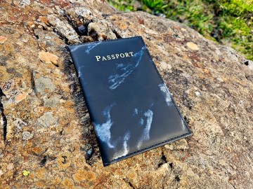 Paspoorthoes - Marmerlook grijs