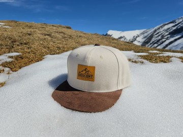 Snapback Cap - Beige/Brown Suede