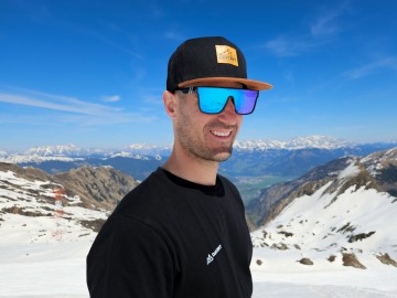 DESCENT Snapback cap - Black/Brown Suede