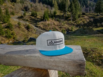 Snapback Cap - Grey/Petrol Suede