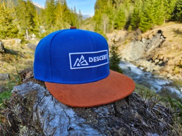 Psx20240508223032DESCENT Snapback Cap - Blue/Brown Suede