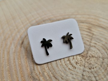 Oorbellen - Little Palmtrees [zwart]