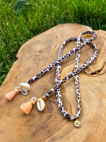 Zonnebrilkoordje - luipaard [beige/bruin]