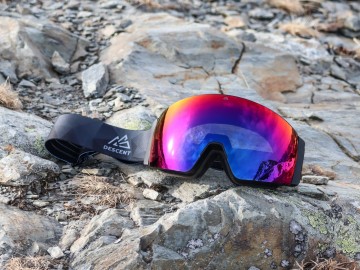 Descent goggle - The Panorama [blackout - purple/red lens]