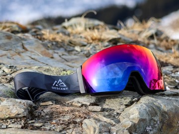 Descent goggle - The Panorama [blackout - purple/red lens]