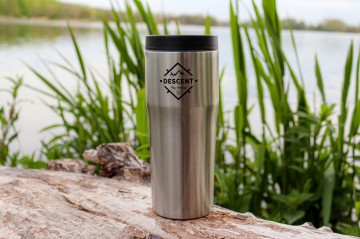 RVS Thermosbeker - Zilver/Zwart