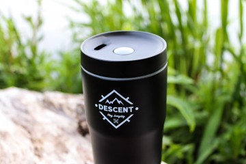 RVS Thermosbeker - Zwart/Wit