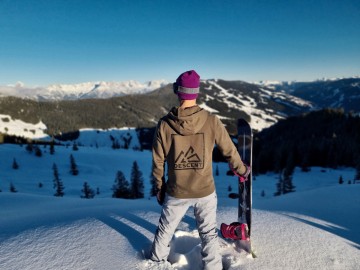 Hooded Sweater Olive/black [unisex]