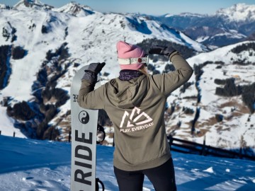 Hoodie Olive/Pink [womens fit]