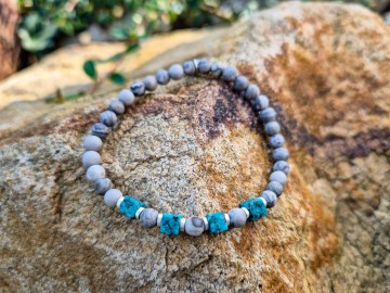 Dames armband - Blue mountain Jade