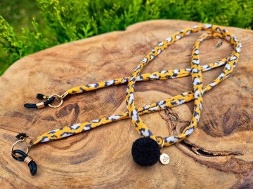 Zonnebrilkoordje - luipaard [geel]